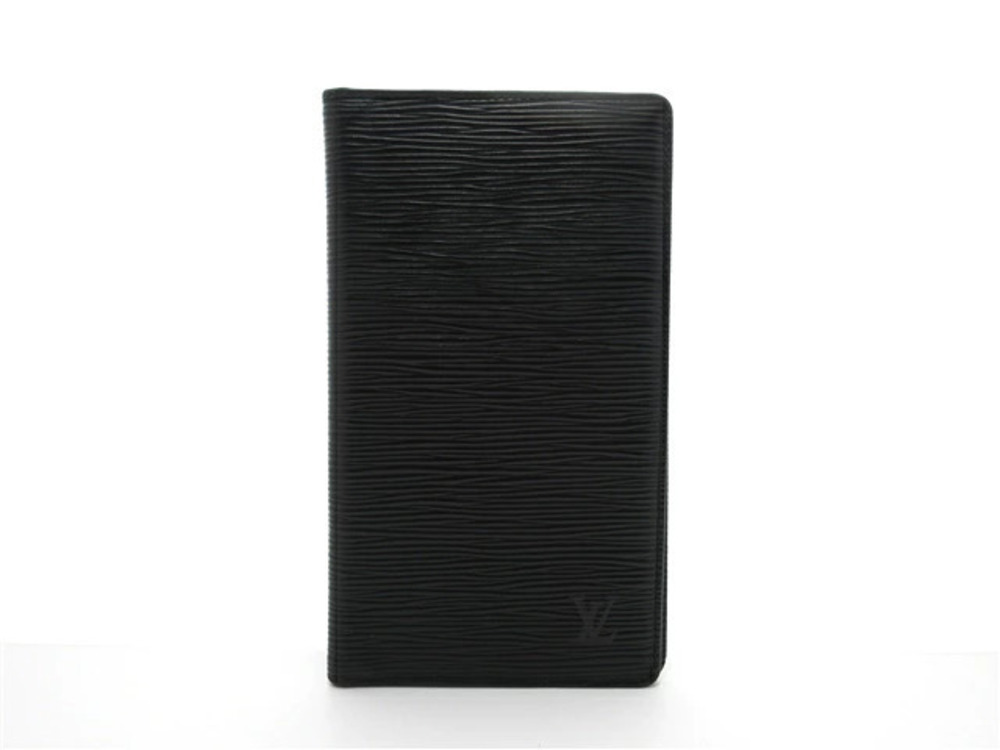 LOUIS VUITTON Long Wallet Porte Chequier Carte Credit Epi Noir Black